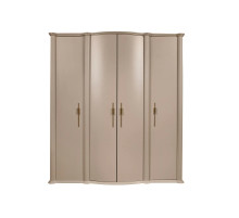 Четырехстворчатый шкаф для одежды Моника (Капучино эмаль)