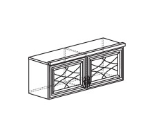 Шкаф навесной в гостиную Лира 48 темный